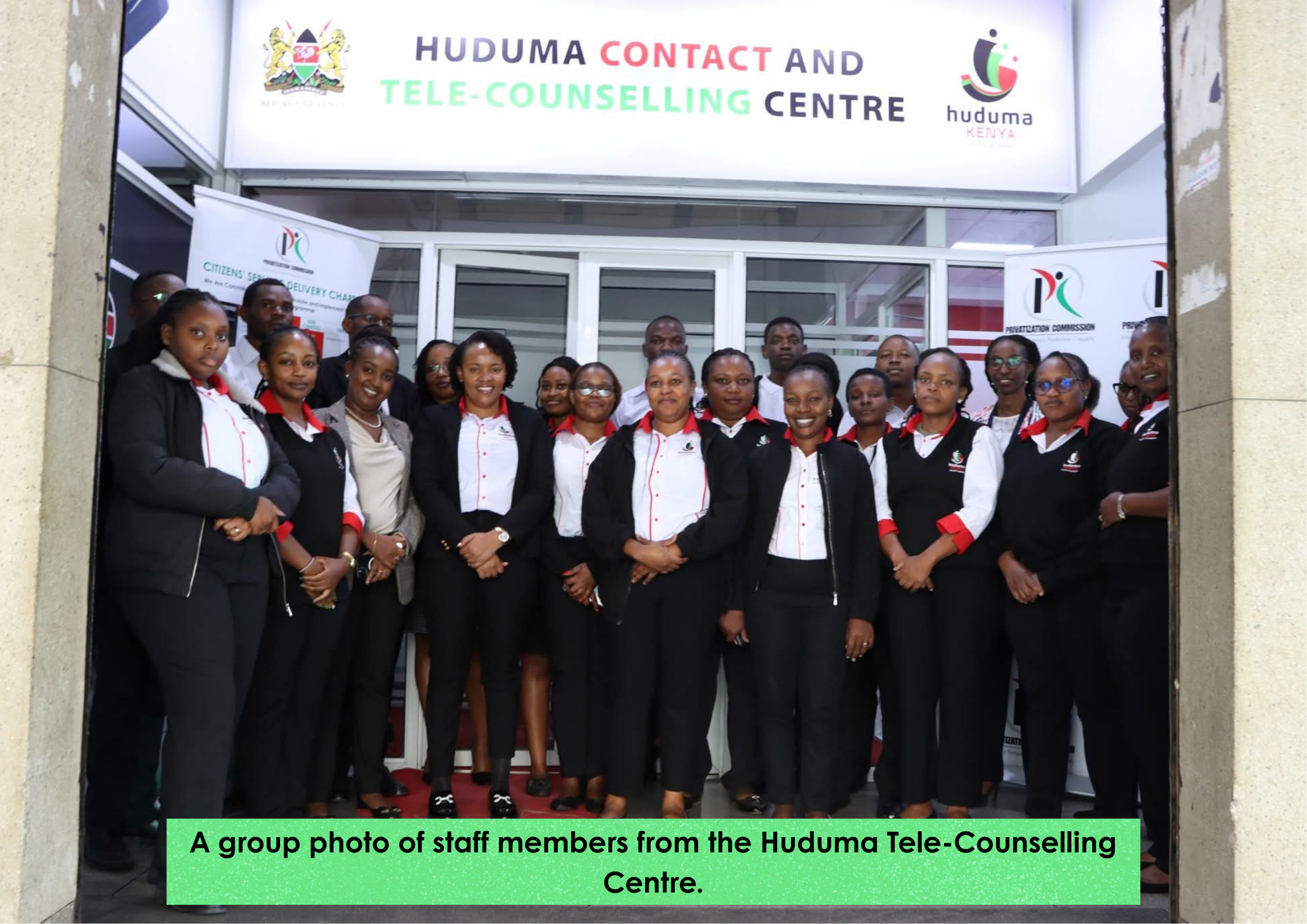 Huduma Center Staff Sensitization Group Photo